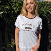 CONTINUE COPENHAGEN - DEA T-SHIRT | WHITE/BROWN CONTINUE COPENHAGEN - DEA T-SHIRT | WHITE/BROWN