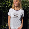 CONTINUE COPENHAGEN - DEA T-SHIRT | WHITE/BROWN CONTINUE COPENHAGEN - DEA T-SHIRT | WHITE/BROWN
