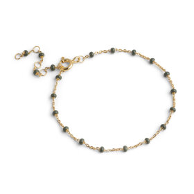 ENAMEL COPENHAGEN - LOLA ARMBÅND FORGYLDT | KHAKI ENAMEL COPENHAGEN - LOLA ARMBÅND FORGYLDT | KHAKI