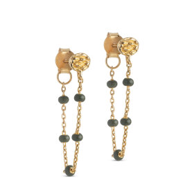 ENAMEL COPENHAGEN - LOLA ØRERING FORGYLDT | KHAKI