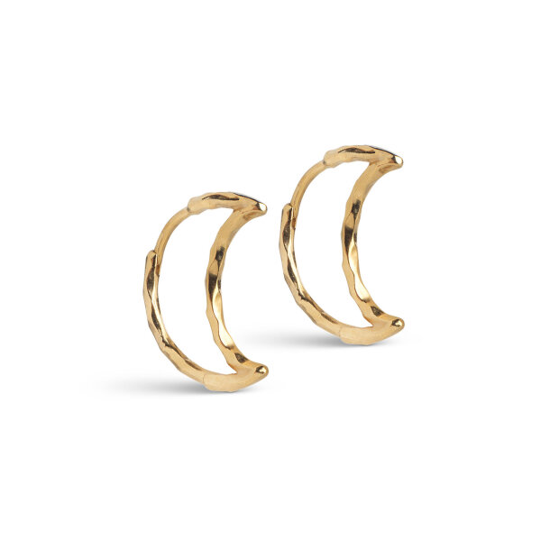 ENAMEL COPENHAGEN - ORGANIC MOON MEDIUM HOOPS | FORGYLDT