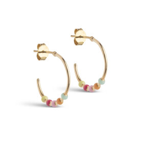 ENAMEL COPENHAGEN - LOLA LARGE HOOPS | FG/RAINBOW