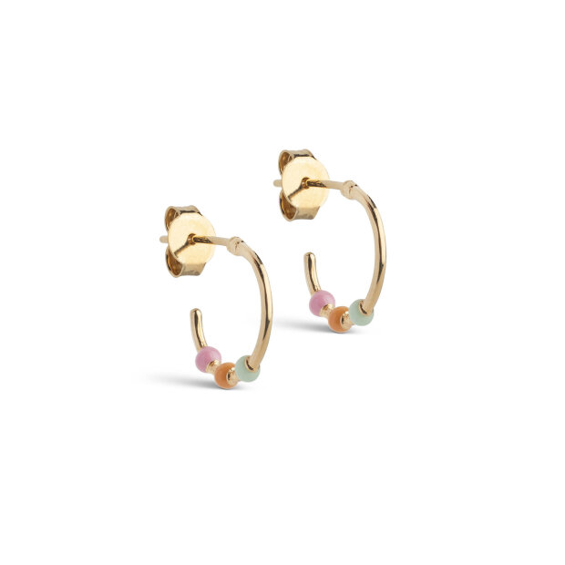 ENAMEL COPENHAGEN - LOLA SMALL HOOPS | FG/RAINBOW