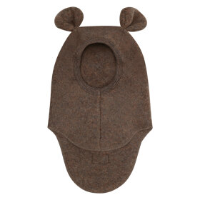 HUTTELIHUT - BALACLAVA EARS WOOL FLEECE | BROWN MELANGE