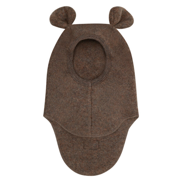 HUTTELIHUT - BALACLAVA EARS WOOL FLEECE | BROWN MELANGE