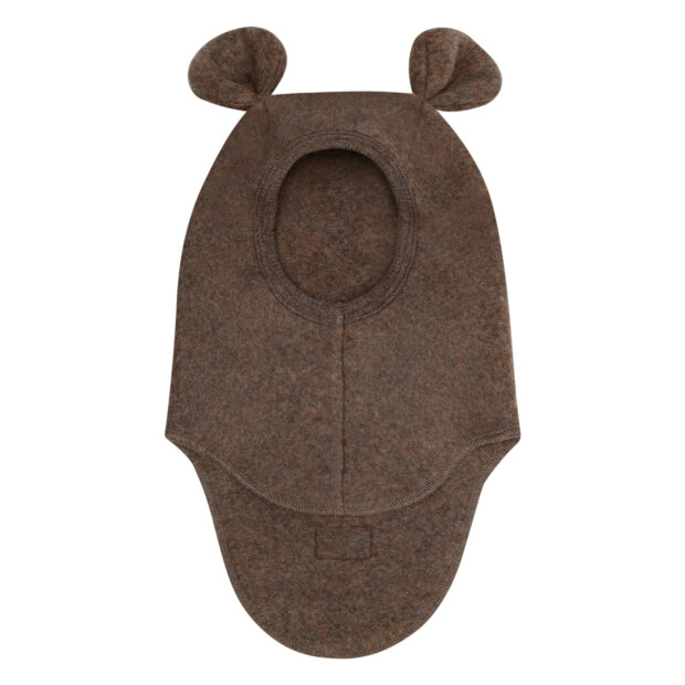 HUTTELIHUT - BALACLAVA EARS WOOL FLEECE | BROWN MELANGE