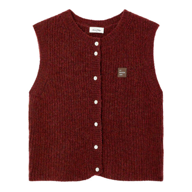 AMERICAN VINTAGE - EAST STRIKKET VEST | ACEROLA CHIN