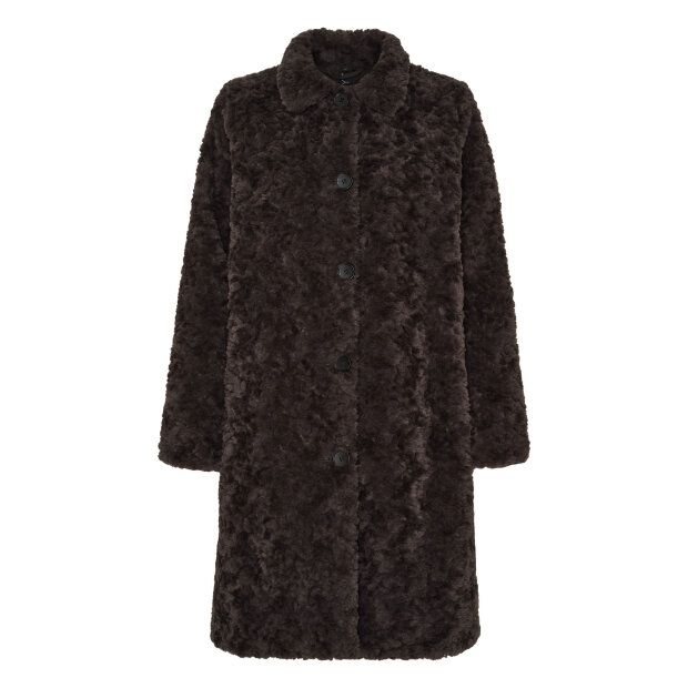 NOTYZ - FAKE FUR JACKET | CHOCOLATE