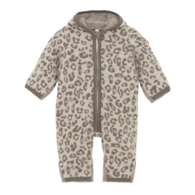 HUTTELIHUT - PRAM SUIT EARS WOOL FLEECE JAC | CAMEL MELANGE
