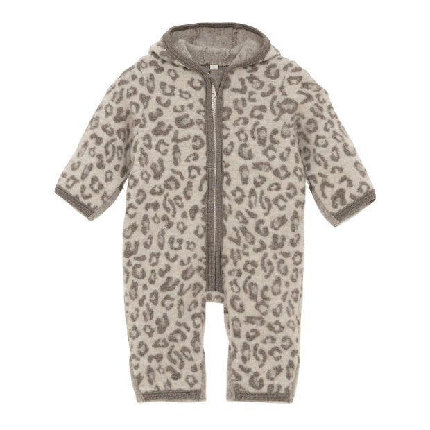 HUTTELIHUT - PRAM SUIT EARS WOOL FLEECE JAC | CAMEL MELANGE