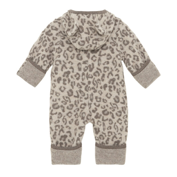 HUTTELIHUT - PRAM SUIT EARS WOOL FLEECE JAC | CAMEL MELANGE