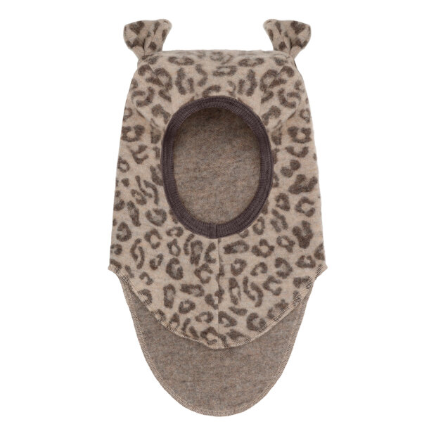 HUTTELIHUT - BALACLAVA EARS WOOL FLEECE JAC | CAMEL MELANGE