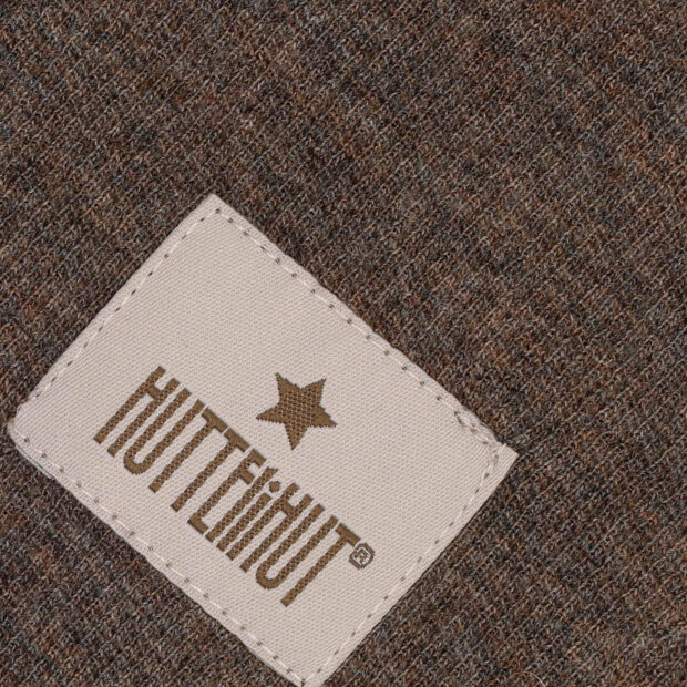 HUTTELIHUT - BALACLAVA EARS WOOL RIB | BROWN MELANGE