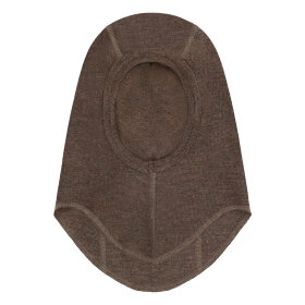 HUTTELIHUT - BALACLAVA WOOL RIB | BROWN MELANGE