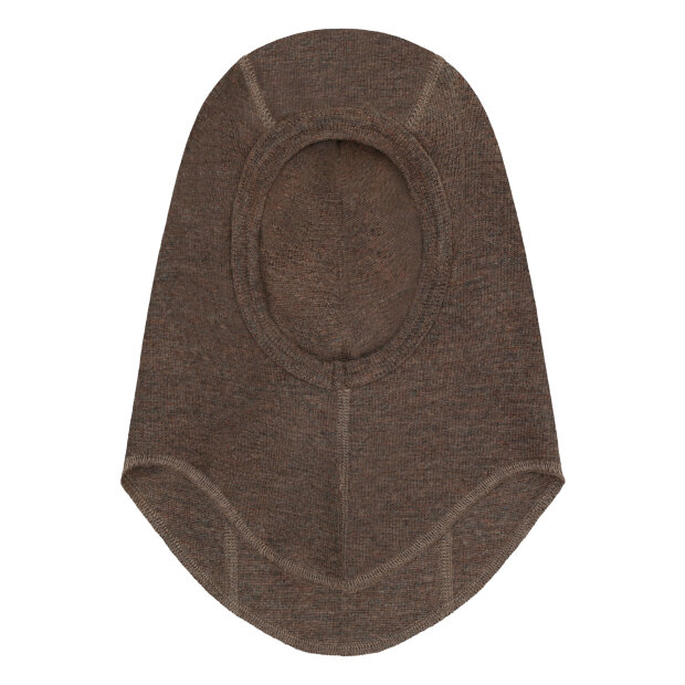 HUTTELIHUT - BALACLAVA WOOL RIB | BROWN MELANGE