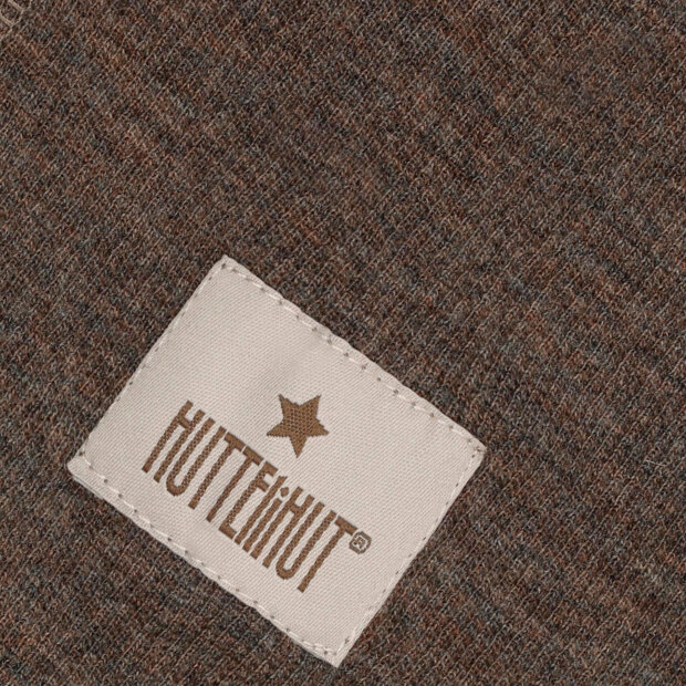 HUTTELIHUT - BALACLAVA WOOL RIB | BROWN MELANGE