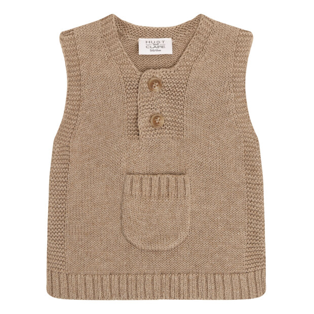 HUST AND CLAIRE - EJA VEST | BISCUIT