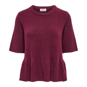 JDY - BRILLIANT LIFE S/S ON PEPLUM | WINDSOR WINE