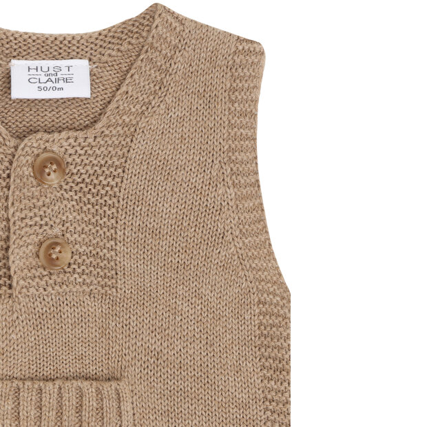 HUST AND CLAIRE - EJA VEST | BISCUIT