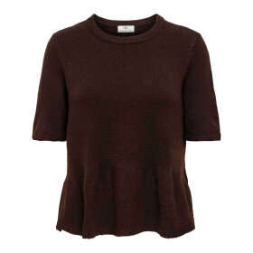 JDY - BRILLIANT LIFE S/S ON PEPLUM | COFFEE BEAN