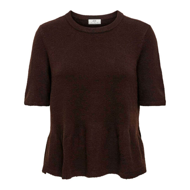 JDY - BRILLIANT LIFE S/S ON PEPLUM | COFFEE BEAN