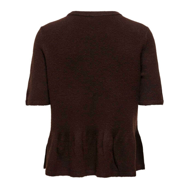 JDY - BRILLIANT LIFE S/S ON PEPLUM | COFFEE BEAN