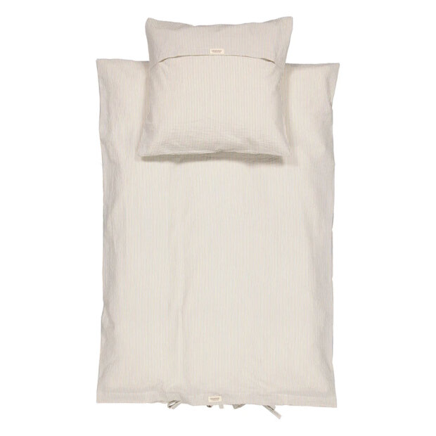 MARMAR COPENHAGEN - BED LINEN BABY - SENGETØJ | BLUE STONE STRIPE