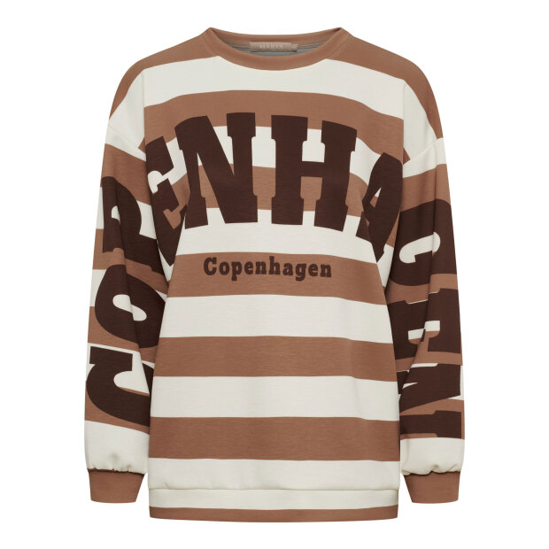 MARTA DU CHATEAU - NERINA SWEATSHIRT | CAMELLO/MORO
