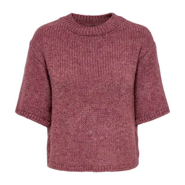 JDY - DICTE S/S PULL O-NECK KNIT | DECO ROSE