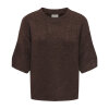 JDY - DICTE S/S PULL O-NECK KNIT | CHOCOLATE TORTE