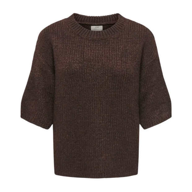JDY - DICTE S/S PULL O-NECK KNIT | CHOCOLATE TORTE