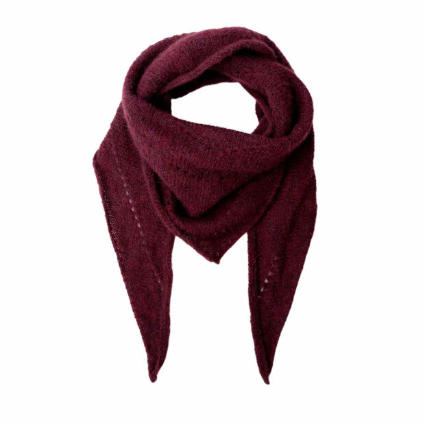 BLACK COLOUR - DELL STRIKKET MINI TØRKLÆDE | PLUM