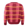 BLACK COLOUR - ERNA V-NECK JUMPER | BURGUNDY