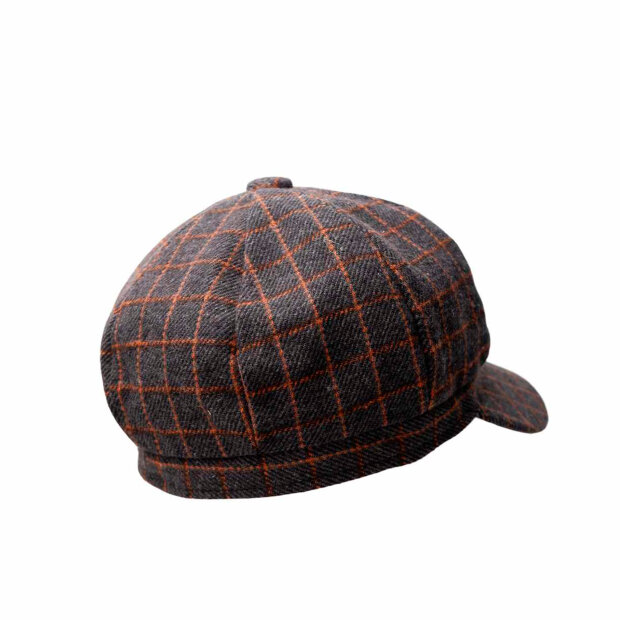BLACK COLOUR - ROSINA CHECKED CAP | DK. GREY