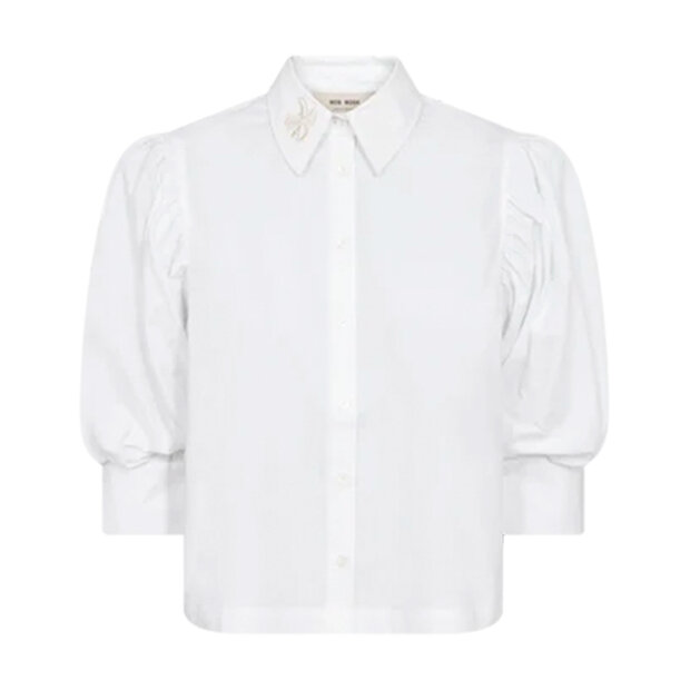 MOS MOSH - ADJAO BERNAT EMB SHIRT | WHITE