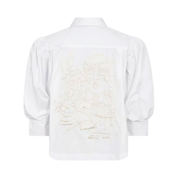MOS MOSH - ADJAO BERNAT EMB SHIRT | WHITE