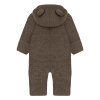 HUTTELIHUT - PRAM SUIT EARS WOOL FLEECE | BROWN MELANGE HUTTELIHUT - PRAM SUIT EARS WOOL FLEECE | BROWN MELANGE