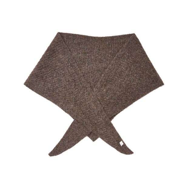 BECK SØNDERGAARD - ALPACA-WOOL TRIANGLE SCARF | HOT FUDGE BROWN