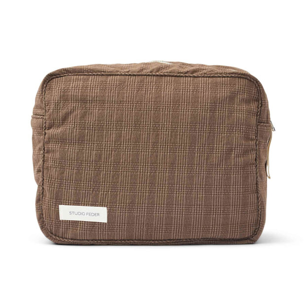 STUDIO FEDER - OFELIA TOILET BAG - SEERSUCKER | BRUNO CHECK