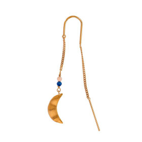 STINE A - BELLA MOON EARRING W/DOUBLE CHAIN | FORGYLDT