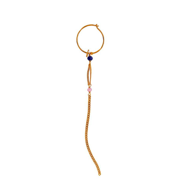 STINE A - MISS PARIS HOOP EARRING W/LONG CHAIN - MONTMARTRE