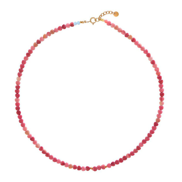STINE A - PINK LOVE HEARTS NECKLACE