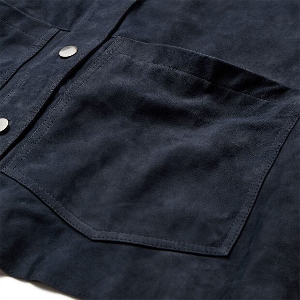 DEPECHE - TONJA SUEDE OVERSIZE SHIRT | OCEAN
