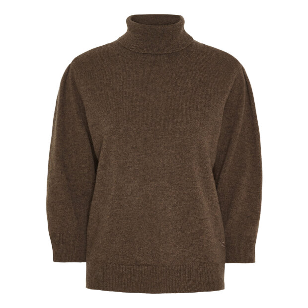 BTF CPH - MARIE PURE CASHMERE PULLOVER | DARK BROWN MELANGE