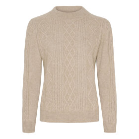 BTF CPH - INES PURE CASHMERE PULLOVER | BEIGE MELANGE