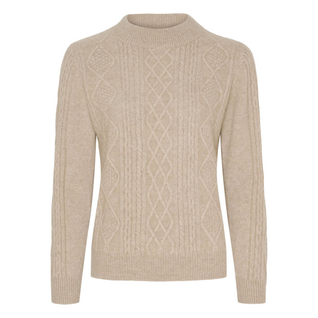 BTF CPH - INES PURE CASHMERE PULLOVER | BEIGE MELANGE