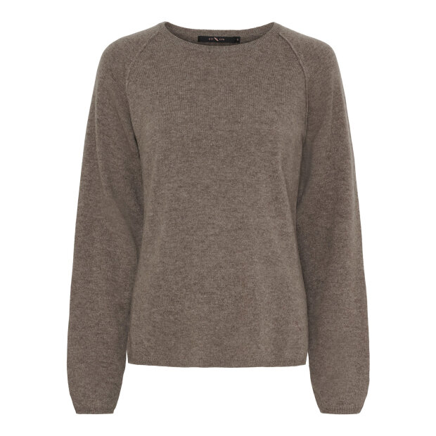 BTF CPH - MIA CASHMERE PULLOVER | ASH BROWN MELANGE