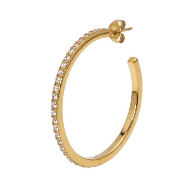 JANE KØNIG - OLYMPIA HOOP WITH STONES 27 | FORGYLDT