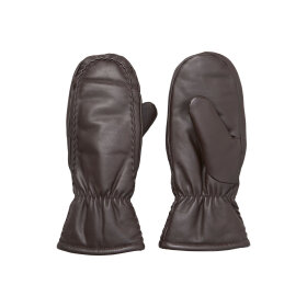 BECK SØNDERGAARD - TACK LEATHER MITTEN | HOT FUDGE BROWN