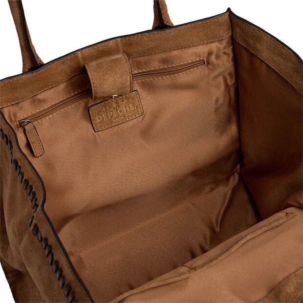 DEPECHE - MADRID HANDBAG | DARK TAN